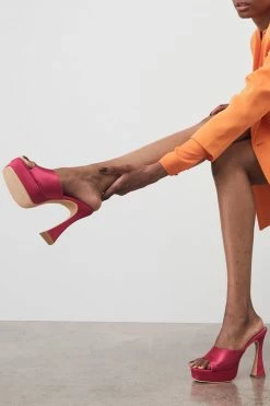 LFS Mikaela Satin Platform Heels - Pink Shoes 12 LFS Mikaela Satin Platform Heels - Pink Shoes