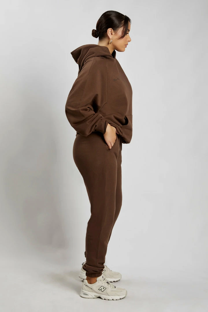 QNG Sweaters & Hoodies Monika Loopback Oversized Hoodie - Chocolate 12 QNG Sweaters & Hoodies Monika Loopback Oversized Hoodie - Chocolate