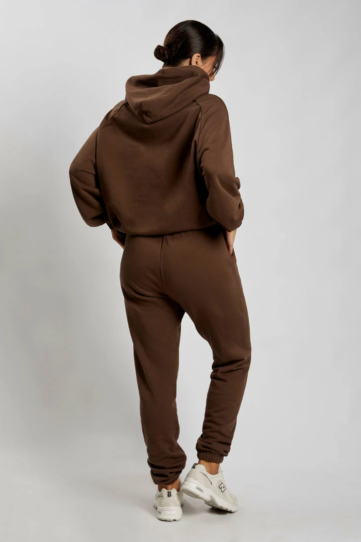 QNG Sweaters & Hoodies Monika Loopback Oversized Hoodie - Chocolate 14 QNG Sweaters & Hoodies Monika Loopback Oversized Hoodie - Chocolate