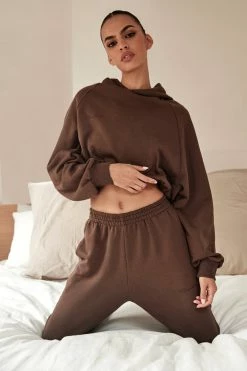 QNG Sweaters & Hoodies Monika Loopback Oversized Hoodie - Chocolate 19 QNG Sweaters & Hoodies Monika Loopback Oversized Hoodie - Chocolate