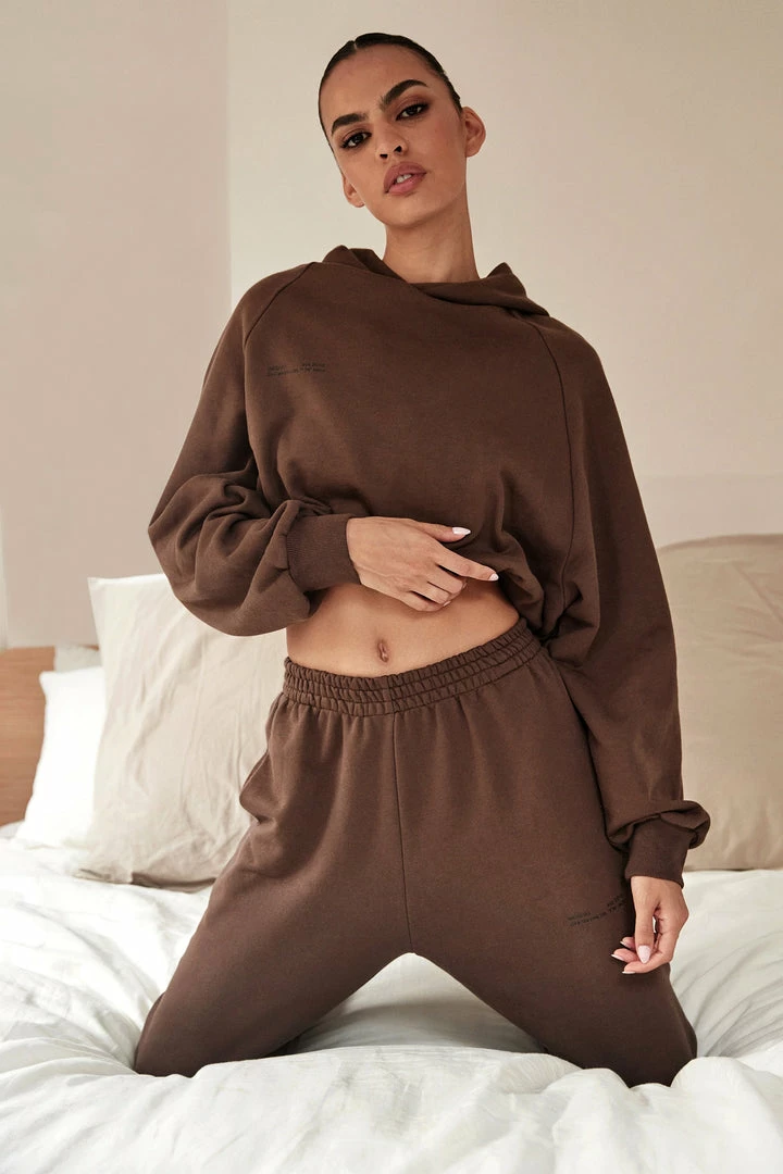 QNG Sweaters & Hoodies Monika Loopback Oversized Hoodie - Chocolate 4 QNG Sweaters & Hoodies Monika Loopback Oversized Hoodie - Chocolate