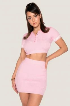 SOP All Bottoms Cece Ribbed Mini Skirt - Pink 11 SOP All Bottoms Cece Ribbed Mini Skirt - Pink