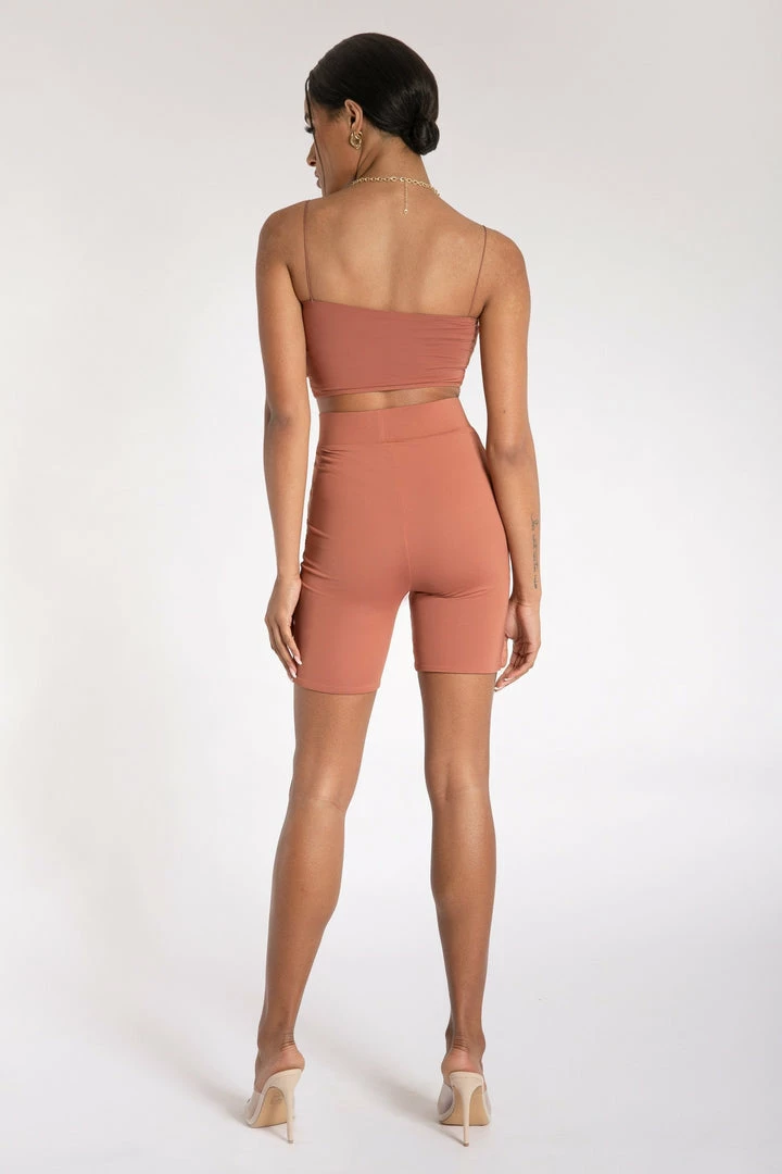 WXI All Bottoms Cameryn High Waisted Bike Short - Sienna 2 WXI All Bottoms Cameryn High Waisted Bike Short - Sienna