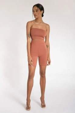 WXI All Bottoms Cameryn High Waisted Bike Short - Sienna 12 WXI All Bottoms Cameryn High Waisted Bike Short - Sienna