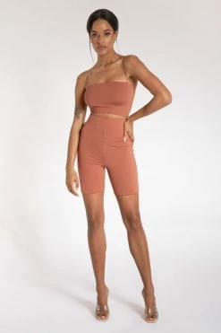 WXI All Bottoms Cameryn High Waisted Bike Short - Sienna 13 WXI All Bottoms Cameryn High Waisted Bike Short - Sienna