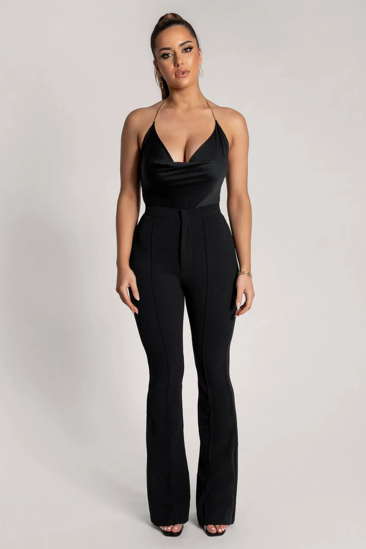 QNG Zendaya Highwaisted Flare Pants - Black 4 QNG Zendaya Highwaisted Flare Pants - Black