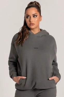 QNG Two Piece Sets Bay Unisex Oversized Cosy Hoodie - Charcoal
