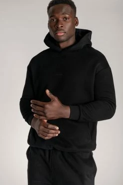 QNG Bay Unisex Oversized Cosy Hoodie - Black