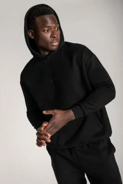 QNG Bay Unisex Oversized Cosy Hoodie - Black