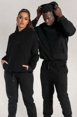 QNG Bay Unisex Oversized Cosy Hoodie - Black