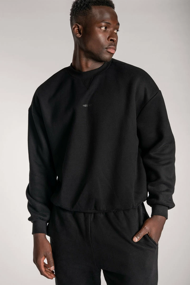 QNG Two Piece Sets Max Unisex Crew Neck Cosy Sweater - Black 7 QNG Two Piece Sets Max Unisex Crew Neck Cosy Sweater - Black