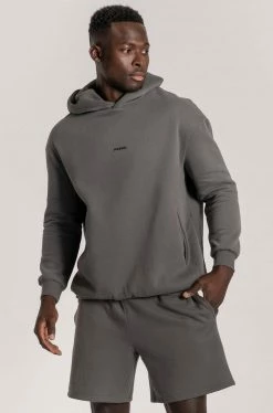 QNG Taylor Unisex Cosy Long Shorts - Charcoal Two Piece Sets