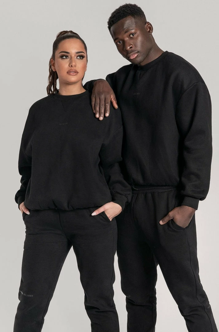 QNG Two Piece Sets Max Unisex Crew Neck Cosy Sweater - Black 3 QNG Two Piece Sets Max Unisex Crew Neck Cosy Sweater - Black