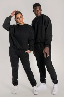 QNG Two Piece Sets Max Unisex Crew Neck Cosy Sweater - Black 20 QNG Two Piece Sets Max Unisex Crew Neck Cosy Sweater - Black