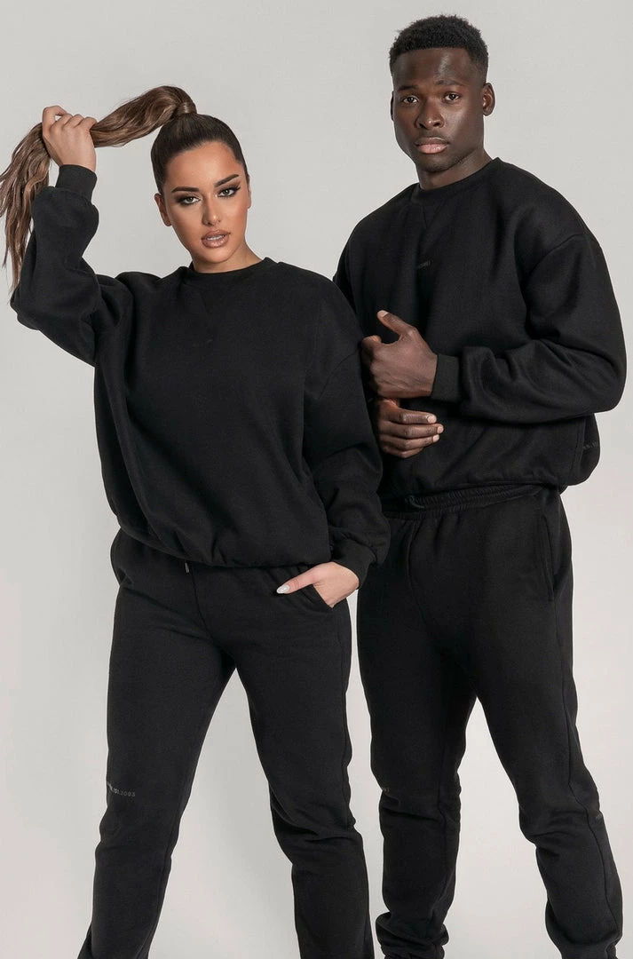 QNG Two Piece Sets Max Unisex Crew Neck Cosy Sweater - Black 1 QNG Two Piece Sets Max Unisex Crew Neck Cosy Sweater - Black