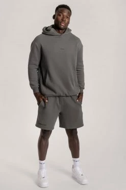 QNG Taylor Unisex Cosy Long Shorts - Charcoal Two Piece Sets