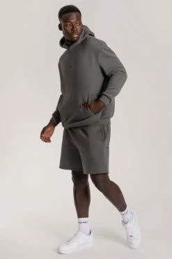 QNG Taylor Unisex Cosy Long Shorts - Charcoal Two Piece Sets