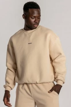 QNG Max Unisex Crew Neck Cosy Sweater - Oatmeal 24 QNG Max Unisex Crew Neck Cosy Sweater - Oatmeal