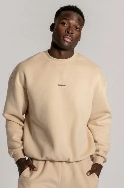 QNG Max Unisex Crew Neck Cosy Sweater - Oatmeal 28 QNG Max Unisex Crew Neck Cosy Sweater - Oatmeal