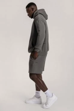 QNG Taylor Unisex Cosy Long Shorts - Charcoal Two Piece Sets