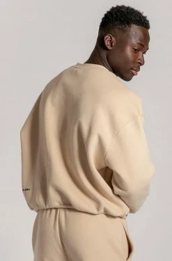 QNG Max Unisex Crew Neck Cosy Sweater - Oatmeal 26 QNG Max Unisex Crew Neck Cosy Sweater - Oatmeal