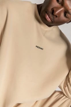 QNG Max Unisex Crew Neck Cosy Sweater - Oatmeal 27 QNG Max Unisex Crew Neck Cosy Sweater - Oatmeal