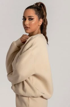 QNG Max Unisex Crew Neck Cosy Sweater - Oatmeal 33 QNG Max Unisex Crew Neck Cosy Sweater - Oatmeal