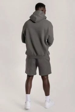 QNG Taylor Unisex Cosy Long Shorts - Charcoal Two Piece Sets