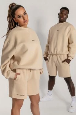 QNG Max Unisex Crew Neck Cosy Sweater - Oatmeal