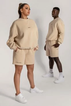 QNG Max Unisex Crew Neck Cosy Sweater - Oatmeal 23 QNG Max Unisex Crew Neck Cosy Sweater - Oatmeal