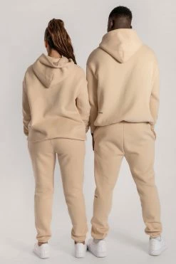 QNG Two Piece Sets Bay Unisex Oversized Cosy Hoodie - Oatmeal 26 QNG Two Piece Sets Bay Unisex Oversized Cosy Hoodie - Oatmeal
