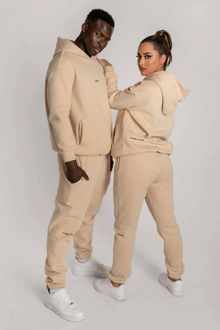 QNG Two Piece Sets Bay Unisex Oversized Cosy Hoodie - Oatmeal 2 QNG Two Piece Sets Bay Unisex Oversized Cosy Hoodie - Oatmeal