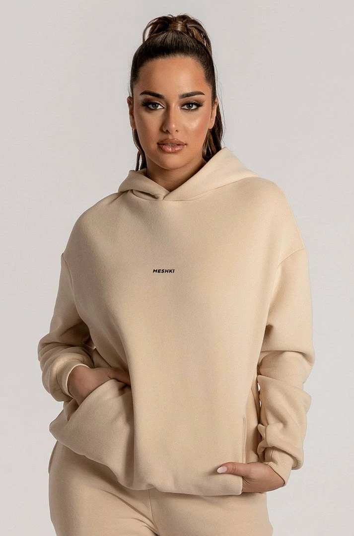 QNG Two Piece Sets Bay Unisex Oversized Cosy Hoodie - Oatmeal 21 QNG Two Piece Sets Bay Unisex Oversized Cosy Hoodie - Oatmeal