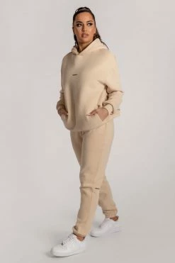 QNG Two Piece Sets Bay Unisex Oversized Cosy Hoodie - Oatmeal 47 QNG Two Piece Sets Bay Unisex Oversized Cosy Hoodie - Oatmeal