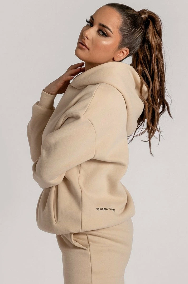 QNG Two Piece Sets Bay Unisex Oversized Cosy Hoodie - Oatmeal 20 QNG Two Piece Sets Bay Unisex Oversized Cosy Hoodie - Oatmeal