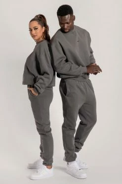 QNG Max Unisex Crew Neck Cosy Sweater - Charcoal