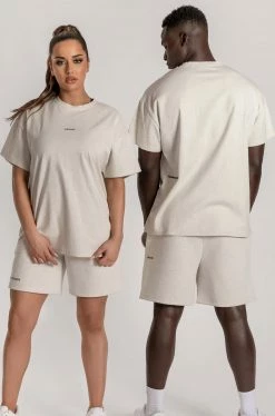 QNG Two Piece Sets Taylor Unisex Cosy Long Shorts - Snow Marle