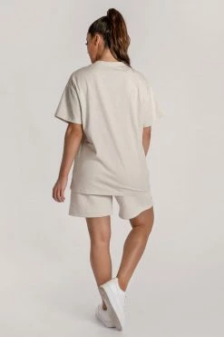 QNG Two Piece Sets Taylor Unisex Cosy Long Shorts - Snow Marle