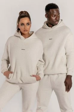 QNG Two Piece Sets Bay Unisex Oversized Cosy Hoodie - Snow Marle 22 QNG Two Piece Sets Bay Unisex Oversized Cosy Hoodie - Snow Marle