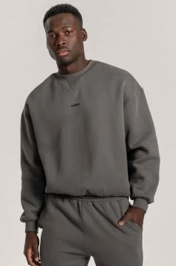 QNG Max Unisex Crew Neck Cosy Sweater - Charcoal