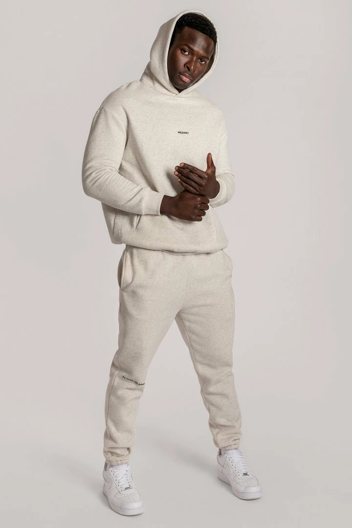 QNG Two Piece Sets Bay Unisex Oversized Cosy Hoodie - Snow Marle 9 QNG Two Piece Sets Bay Unisex Oversized Cosy Hoodie - Snow Marle