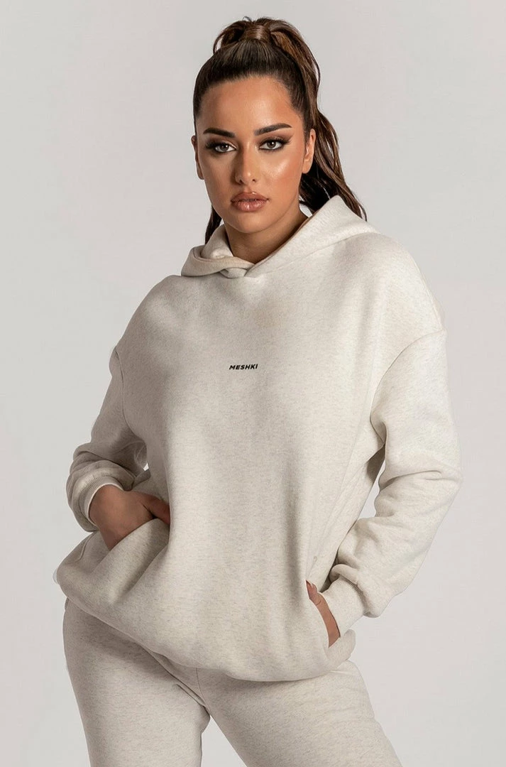 QNG Two Piece Sets Bay Unisex Oversized Cosy Hoodie - Snow Marle 13 QNG Two Piece Sets Bay Unisex Oversized Cosy Hoodie - Snow Marle