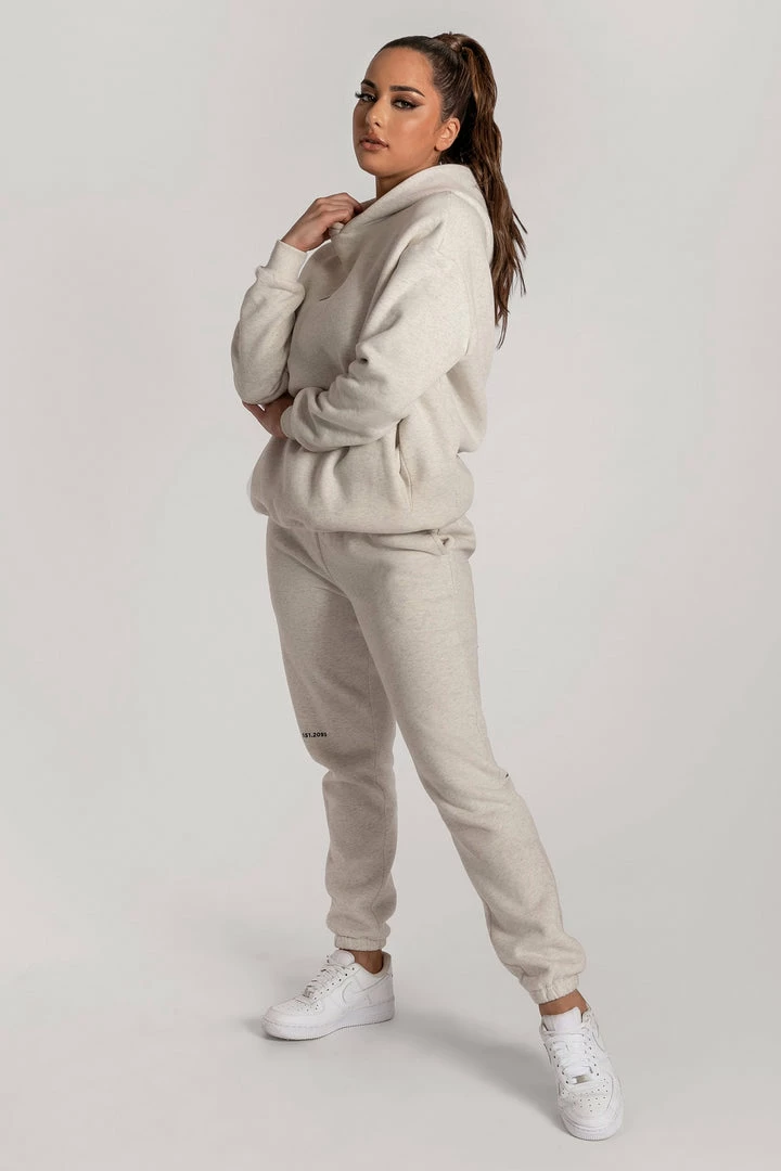 QNG Two Piece Sets Bay Unisex Oversized Cosy Hoodie - Snow Marle 16 QNG Two Piece Sets Bay Unisex Oversized Cosy Hoodie - Snow Marle