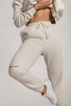 QNG Two Piece Sets Charlie Unisex Cosy Jogger - Snow Marle