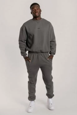 QNG Max Unisex Crew Neck Cosy Sweater - Charcoal