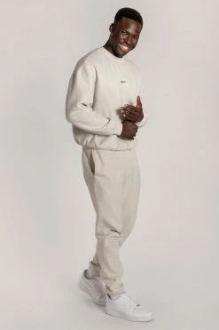 QNG Max Unisex Crew Neck Cosy Sweater - Snow Marle Two Piece Sets