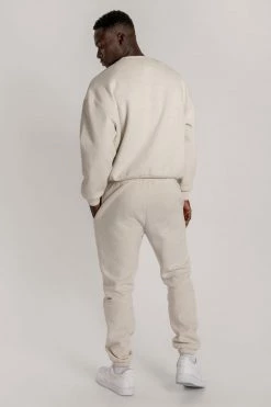 QNG Max Unisex Crew Neck Cosy Sweater - Snow Marle Two Piece Sets