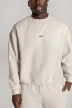 QNG Max Unisex Crew Neck Cosy Sweater - Snow Marle Two Piece Sets