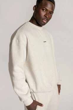 QNG Max Unisex Crew Neck Cosy Sweater - Snow Marle Two Piece Sets