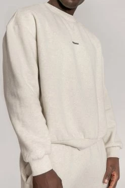 QNG Max Unisex Crew Neck Cosy Sweater - Snow Marle Two Piece Sets